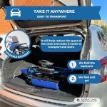 Mobiclinic® Folding Lightweight Wheelchair with Dual Brakes