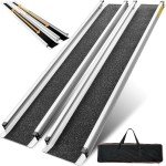 2PCS 5FT Adjustable Wheelchair Ramps for Scooters