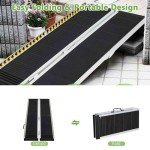 TANGZON Portable Aluminium Wheelchair Ramp - 5FT