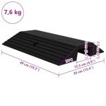 vidaXL Rubber Threshold Ramp for Wheelchairs & Scooters