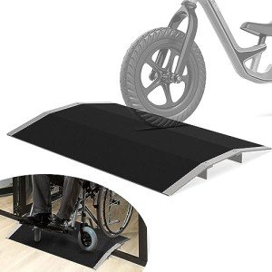 ILOKNZI 70CM Non-Slip Aluminum Wheelchair Ramp