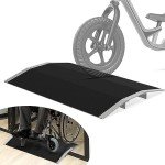 ILOKNZI 70CM Non-Slip Aluminum Wheelchair Ramp