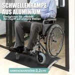 ILOKNZI 70CM Non-Slip Aluminum Wheelchair Ramp