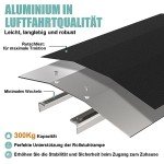 ILOKNZI 70CM Non-Slip Aluminum Wheelchair Ramp