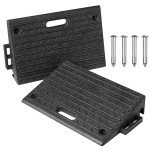 Portable Rubber Kerb Ramps Set for Wheelchairs