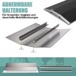 ILOKNZI 70CM Non-Slip Aluminum Wheelchair Ramp