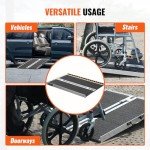 VEVOR 3ft Aluminum Folding Wheelchair Ramp