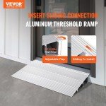 VEVOR 3" Aluminum Door Threshold Ramp for Mobility
