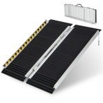 Portable Folding Aluminum Wheelchair Ramp - Multiple Sizes