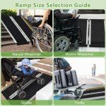 Portable Folding Aluminum Wheelchair Ramp - Multiple Sizes