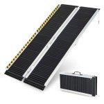 Folding Aluminum Wheelchair Ramp with Reflective Stickers