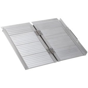 HOMCOM Folding Aluminum Wheelchair Ramp for Scooters