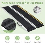 Folding Aluminum Wheelchair Ramp with Reflective Stickers