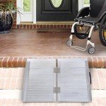 HOMCOM Folding Aluminum Wheelchair Ramp for Scooters