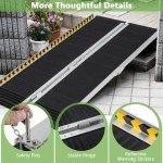 Folding Aluminum Wheelchair Ramp with Reflective Stickers
