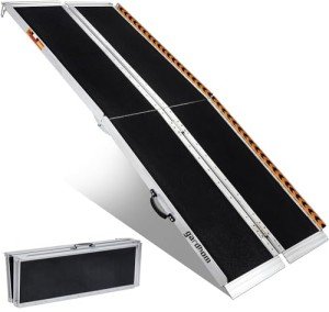 7FT Portable Aluminum Wheelchair Ramp for Home