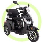 Green Power ZT500 3-Wheel Electric Mobility Scooter Black