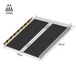 Foldable Aluminum Wheelchair Ramp - 61CM, Non-Slip