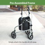 WestWood 3-Wheel Foldable Rollator Walker for Seniors