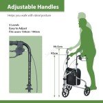 WestWood 3-Wheel Foldable Rollator Walker for Seniors