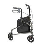 NRS Healthcare 3-Wheel Rollator with Bag & Brakes