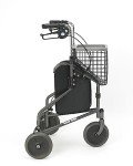 Folding Three-Wheel Rollator Walker with Accessories