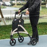 Lightweight 3 Wheel Rollator with Adjustable Handle