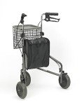 Folding Three-Wheel Rollator Walker with Accessories
