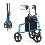 OasisSpace 3-Wheel Foldable Walker for Seniors