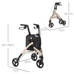 Lightweight 3 Wheel Rollator with Adjustable Handle