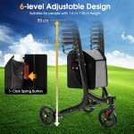 GYMAX Lightweight 3 Wheel Rollator with Shopping Bag