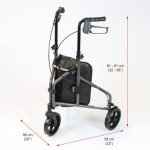 Ultra Lightweight 3 Wheel Rollator with Bag