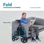 OasisSpace 3-Wheel Foldable Walker for Seniors