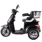 Green Power ZT500 3-Wheel Electric Mobility Scooter Black