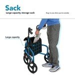OasisSpace 3-Wheel Foldable Walker for Seniors