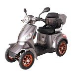 Grey Mobility Scooter with Removable Lithium Battery