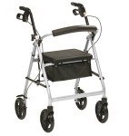 Lightweight Folding Rollator Walker with Seat and Bag