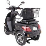 Green Power ZT500 3-Wheel Electric Mobility Scooter Black