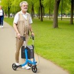 VEVOR Lightweight 3-Wheel Rollator Walker for Seniors