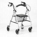 Lightweight Folding 4-Wheel Rollator Walker with Seat