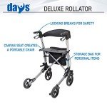 Days Deluxe Lightweight Folding 4-Wheel Rollator