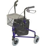 Aidapt Blue Lightweight Folding 3-Wheel Walker