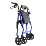 Drive Blue Folding 4-Wheel Walker with Seat