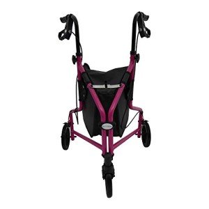 Lightweight Pink Tri Walker with Lockable Brakes