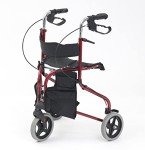 Drive Devilbiss Tri-Walker Aid with Seat - Red