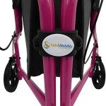 Lightweight Pink Tri Walker with Lockable Brakes