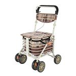 Lightweight 4-Wheel Folding Walker with Seat