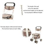 Lightweight 4-Wheel Folding Walker with Seat