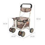 Lightweight 4-Wheel Folding Walker with Seat