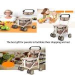 Lightweight 4-Wheel Folding Walker with Seat